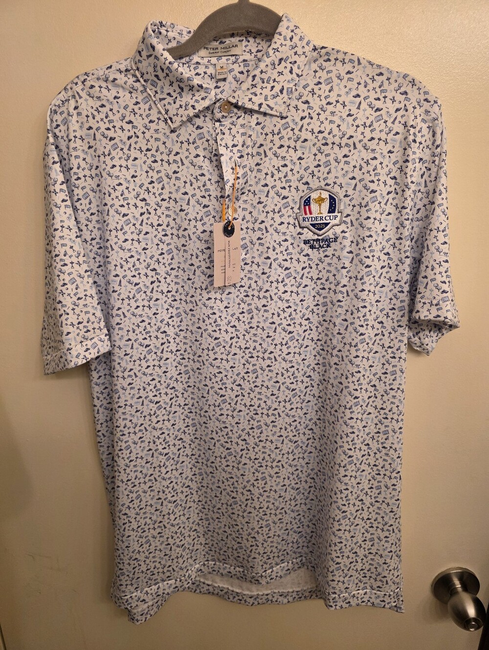 Peter Millar Men's New York Pattern 2025 Ryder Cup Bethpage Black Polo